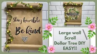 Large Wall Scroll Dollar Tree DIY EASY!!