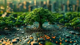 vecteezy ai generated green natural eco friendly tree and computer 42383337