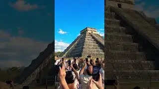 Sunlight Awakens Kukulkan Pyramid on Equinox 🐍☀️ #ancient #chichenitza #equinox
