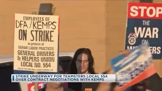 Strike Underway For Teamsters Local 554 Over Contract Negotiations With Kemps