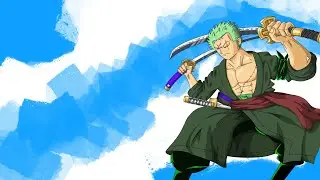 Procreate Tutorial | Drawing Zoro Anime Style with Dynamic Sword Pose