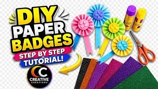DIY paper Badges tutorial 😇💌#creativecreations#art#drawing#creativepassion#artist#homemadecreations 