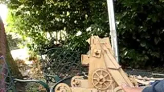 trebuchet trebuchette gravity catapult with sling toy size