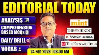 The Hindu Editorial Analysis🔥| 24 Feb 2026 | Vocabulary, Reading, Grammar | Santosh Sir