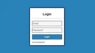 Login page using HTML and CSS