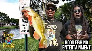 Peacock Bass Fishing in the Burbs w/ Hood Fishing Entertainment (NOT🚫WELCOMED)
