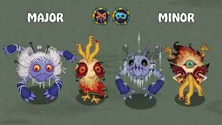 All Paironormal Monsters Comparison in My Singing Monsters (Major Vs Minor)