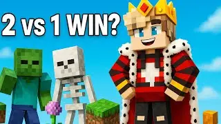 Best 2v1 round so far!? Can we win it? Minecraft Item Chaos (Pillars of Fortune)
