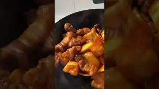 Easy Pork Ribs and Lotus root stir fried with special sauce #food #shortvideo #easycooking