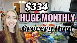 $334 MONTHLY GROCERIES FOR FAMILY OF 4 ON A BUDGET | HUGE WALMART GROCERY HAUL | LivingThatMamaLife