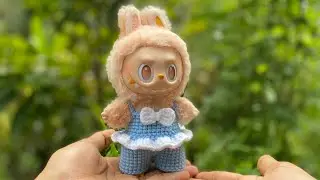 How to crochet basic clothes for LaBuBu 17cm/Easy crochet clothes for LaBuBu/DIY/Handmade/Cute