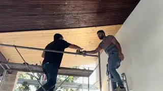 Installazione perline sotto gronda villa a Cesate (MI)