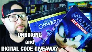 Sonic the Hedgehog Steelbook and Onward 4k UHD Unboxing | Digital Copy Giveaway