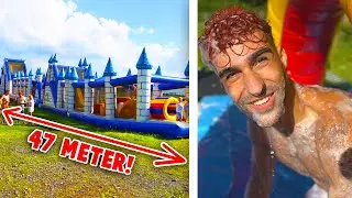 VETTE STUNTS OP GROOTSTE SPRINGKUSSEN OOIT! (47 Meter Lang!)