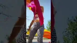 silk fan dancing to Dorian Electra Barbie Boy