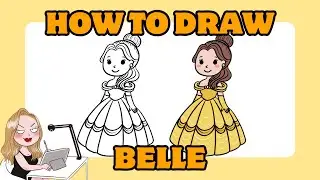 How to Draw Beauty and the Beast | Belle | Disney Princess