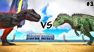 SAVAGE ACRO VS PRIMAL REX | Primal Dino's Part 3 ARK Battle | DINOWORD |
