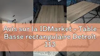 Avis sur la IDMarket - Table Basse rectangulaire Detroit 113 cm Design Industriel Bois et m&eacute;tal
