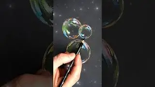 Draw beautiful soap bubbles #soapbubbles #drawing #wow