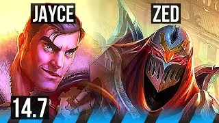 JAYCE vs ZED (MID) | 69% winrate, 49k DMG, Legendary, 18/4/8 | BR Diamond | 14.7