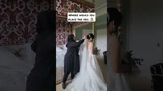 👰Where would you place the #veil#shorts#bride#viral #makeuptutorial#youtubeshorts#trending #wedding