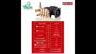 Running Test 10-200Bar high pressure Triplex Pump #malang #hazen #pressurewasher #triplex