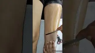 Leg waxing by allovera wax/#pammibeautyworld #waxing/@pummybeautyworld