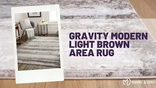 Gravity Modern Light Brown Area Rug
