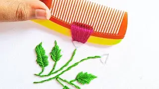 Amazing tricks of flower hand embroidery, new stitch, hand embroidery tutorial, kadai design