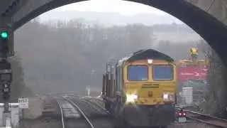 Freightliner 66952  Fairwater yard to washwood heath loaded scrap sleepers