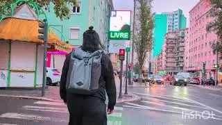 Walking Lisbon: Rainy Evening Motion | From Cel. Bento Roma to Av. Jo&atilde;o XXI 