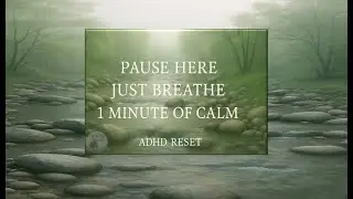 1-Minute Nature Reset | Misty Stream Calm for ADHD
