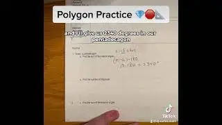 Polygon Practice with Diagonals, Interior and Exterior Angles #mathhelp #djsarlesmath #djsarles