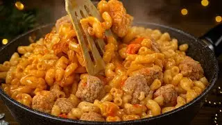 Rezept für Pasta mit Fleischbällchen | Außen knusprig, innen saftig!