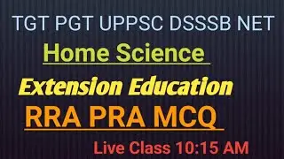 EXTENSION EDUCATION - RRA PRA MCQ