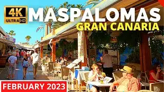 MASPALOMAS Gran Canaria February 6, 2023 🔴 Oasis Shopping Centre to Costa Meloneras Promenade