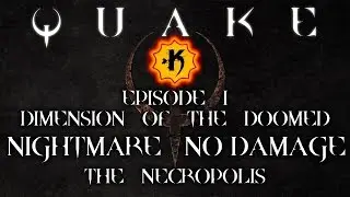 [Point Man] Quake NO DAMAGE | ALL SECRETS #E1M3 - The Necropolis