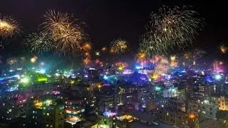 Happy New Year 2022 Celebration Puran Dhaka Bangladesh  Fireworks  Part-2