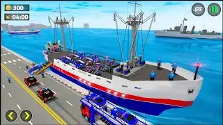 police car transport in cargo ship | police car transport ship simulator | never stop jk