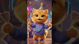 Dancing Cat  | cute Kitty Cat Dance Party 🎈 | 😹 Funny Pussy Cat Moves  | C is for Cat cute kitten