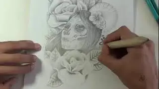 Dise&ntilde;o Catrina Rosas Catrina tattoo  Nosfe Ink Tattoo