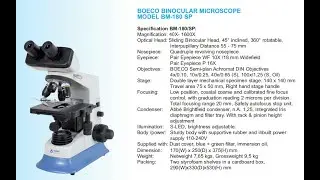 Intasllasi Binocular Microscope BM180SP Boeco