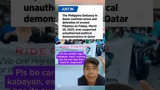 Philippines Embassy in Qatar confirms arr&eacute;st and d&eacute;t&eacute;nt&iacute;on of several F&iacute;l&iacute;pin&oacute;s in Qatar. #prrd #dds