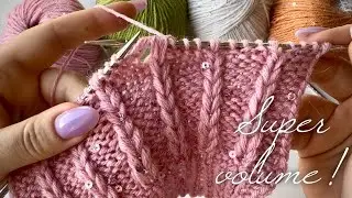 💣 ВЯЖЕМ ПЫШНЫЕ КОСЫ из ОДНОЙ ПЕТЛИ!!! Amazing super easy volume knitting 