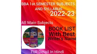 BBA (1st sem) subject syllabus |2022 | With best writers | Detail with book and book price | DTO