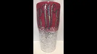 How to Ombre a Tumbler using the Tack It Method with Double Vinyl Monogram