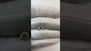 1 Carat Round 4 Prong Set Diamond Stud Earring 14K White Gold