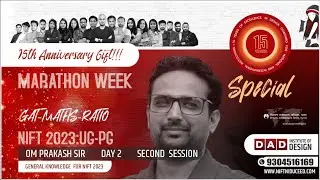 DAD NIFT Marathon 2023-02 | Nift open Class | Nift online GAT Preparation | OP Sir | #nift