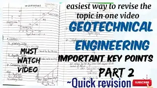 geotechnical engineering important key points and basic | quick revision | lecture 2