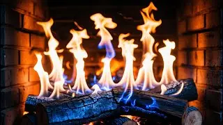 Relaxation & Night Comfort – 12H Cozy Fireplace with Blue Flames, Burning Logs & Ember Bed